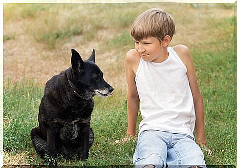 dog and child