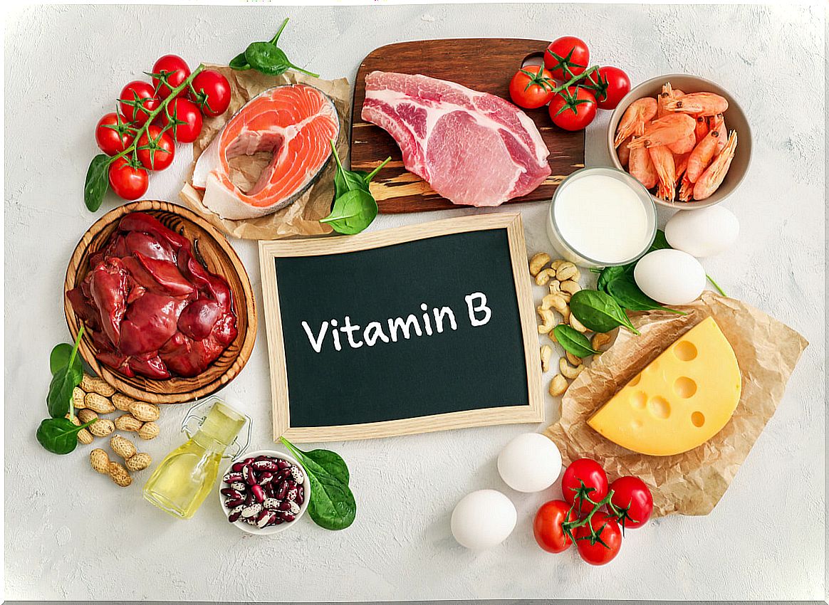 Meals with vitamin B.